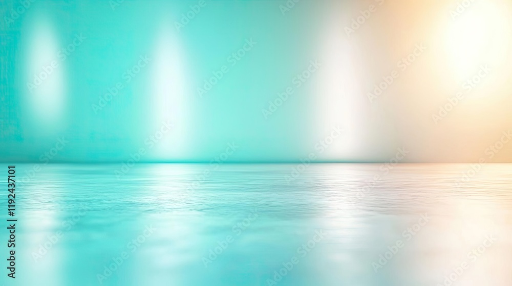 Poster Blurred abstract background idea. Abstract gradient background with soft lights creating a calm and serene atmosphere.