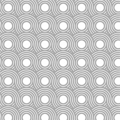 Fototapeta premium Seamless Ocean Wave-Inspired Graphic Pattern,Abstract Wave Pattern with Circular Motifs