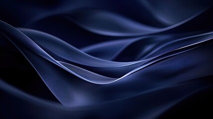 Fototapeta premium Cloudy abstract background concept. Abstract blue fabric waves flowing gently, showcasing fluid motion and elegant textures.