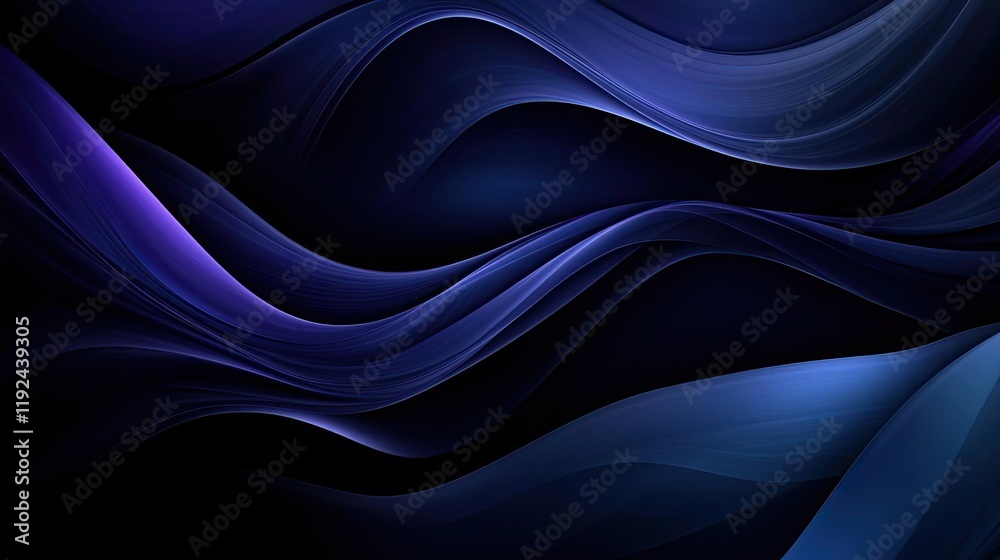 Poster Cloudy abstract background concept. Elegant waves in dark shades create a soothing abstract background design.