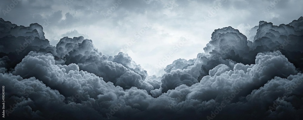 Aufkleber Cloudy abstract background concept. Dramatic clouds in a moody sky, creating a sense of depth and tranquility.