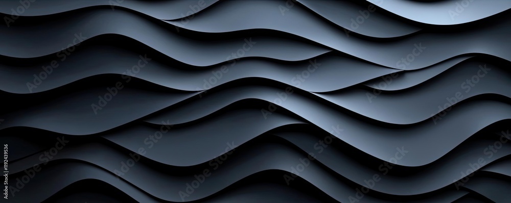 Poster Cloudy abstract background concept. Abstract wave pattern in dark tones with depth and texture for modern designs.