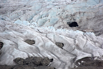 Magnifique relief du glacier