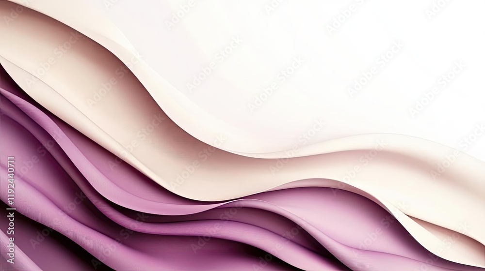Poster Cloudy abstract background concept. Elegant abstract design featuring soft flowing waves in gentle pastel colors.