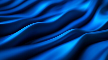 Obraz premium Abstract Blue Silk Waves: A Study in Texture and Light