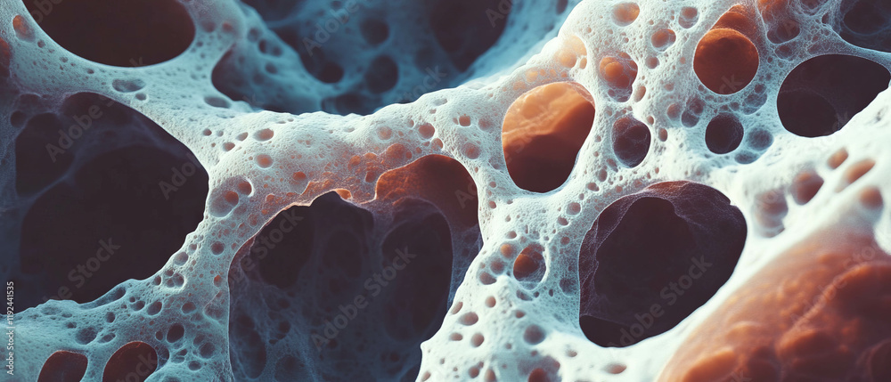 Poster Exploration of intricate microscopic textures and patterns in an abstract background