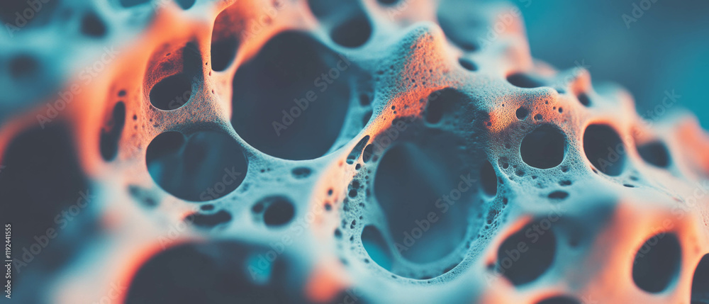 Poster Microscopic textures reveal intricate patterns and hidden details in an abstract background
