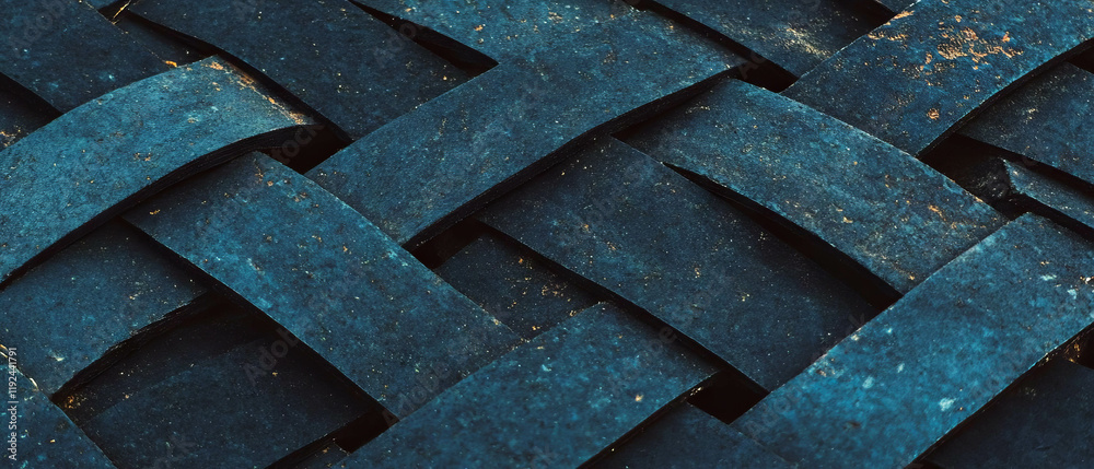 Poster Woven textures featuring interlaced patterns in a striking abstract design