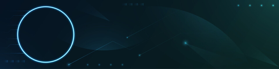 Website header or banner design and Digital technology with plexus background and space for your text.