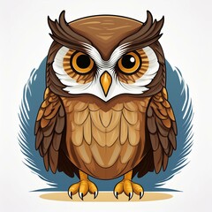 Burrowing owl flat design. isolated on white background