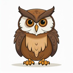 Fototapeta premium Burrowing owl flat design. isolated on white background