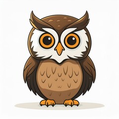 Fototapeta premium Burrowing owl flat design. isolated on white background