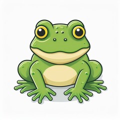 Obraz premium Bullfrog flat design. isolated on white background