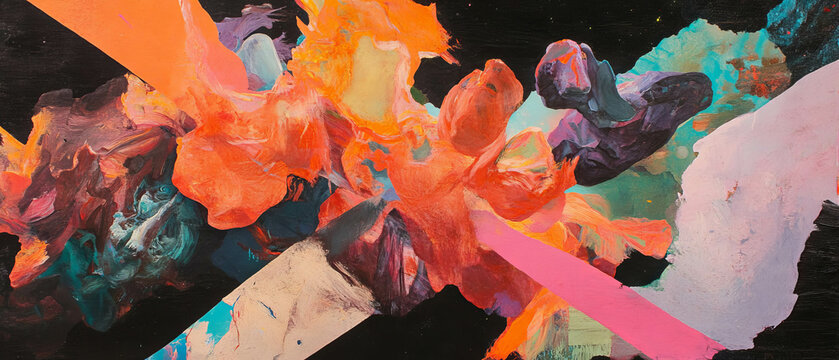 Exploring abstract interpretations of consciousness and altered states of mind through vibrant art