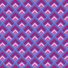 Seamless geometric chevron pattern with vintage retro design in pink tones
