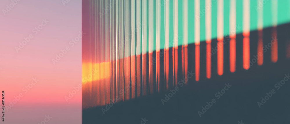 Aufkleber Abstract matte shapes create depth and dimension amidst soft shadows and subtle gradients