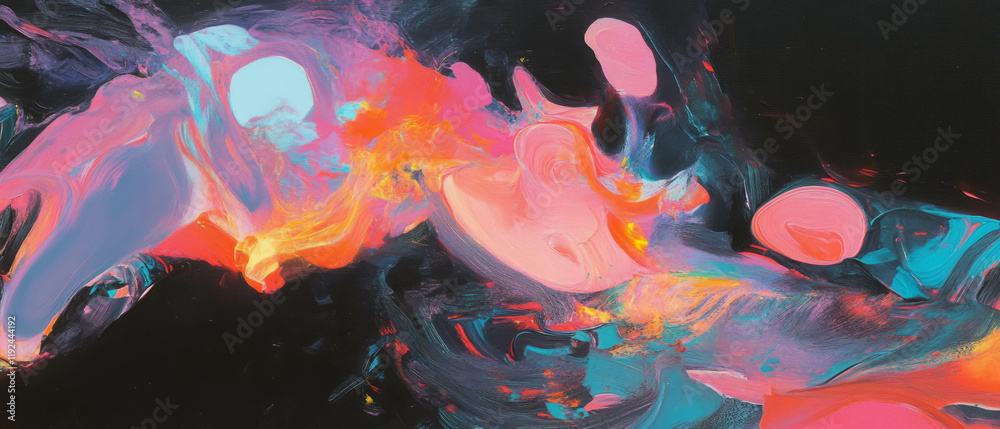Poster exploring abstract representations of emotions and feelings through vivid colors