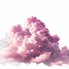 Fototapeta premium Soft pink clouds form a dreamy and ethereal scene against a bright white sky