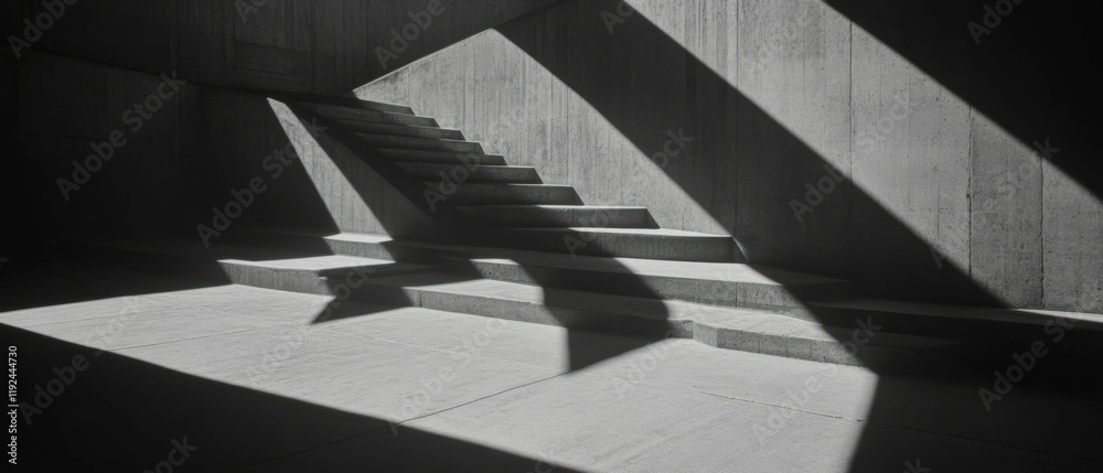 Leinwandbilder exploring abstract shadows and geometric forms in architectural lighting