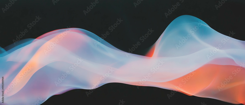 Poster Dynamic abstract shapes with vibrant colors creating a visually striking composition