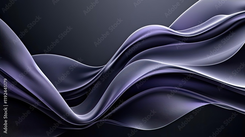 Poster cloudy abstract background concept. elegant flowing waves of fabric in shades of purple, blending se