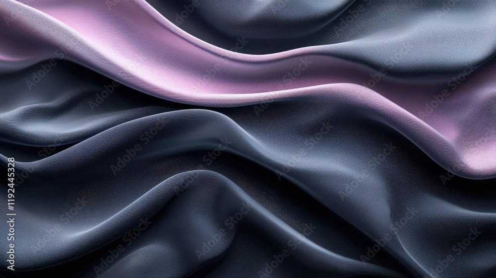 Poster Cloudy abstract background concept. Elegant fabric textures with flowing curves and soft color transitions in silk.