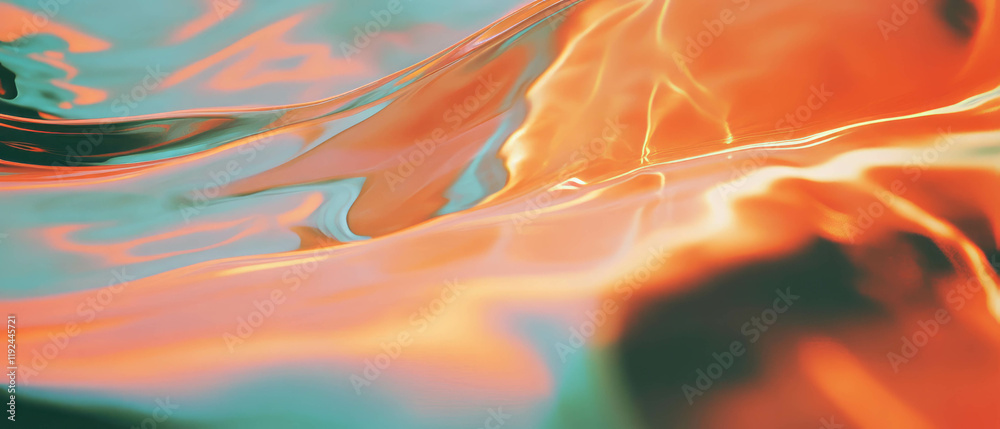 Aufkleber vibrant abstract waves creating a flowing and organic visual experience