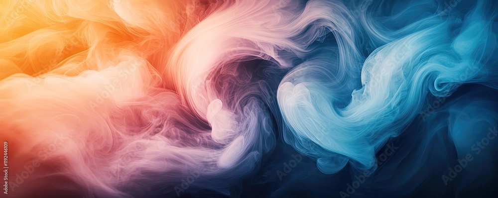 Aufkleber Cloudy abstract background concept. Vibrant abstract smoke patterns create a mesmerizing visual effect.