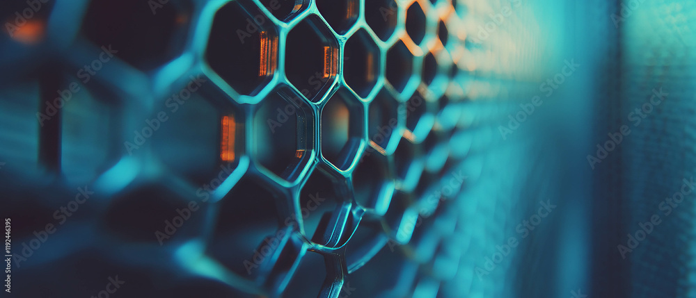 Poster lightweight aluminum honeycomb structure showcasing hexagonal design and durability