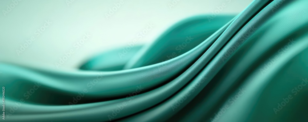 Poster cloudy abstract background concept. elegant flowing fabric texture in soothing teal hue, perfect for