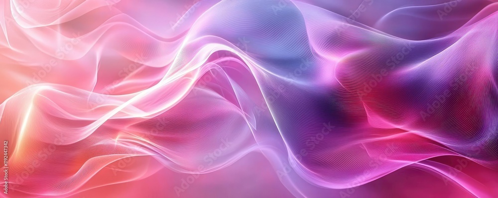 Poster Blurred abstract background idea. Abstract colorful waves creating a soothing and vibrant background for creativity.