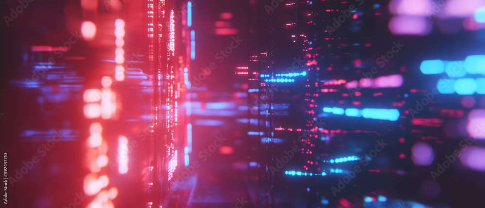 Aufkleber Exploring glowing interfaces and the essence of artificial intelligence technology