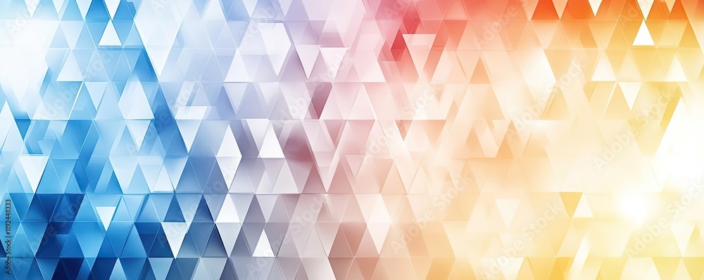 Poster Triangle abstract background concept. Colorful abstract geometric background with triangular patterns in vibrant hues and tones.