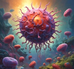 Illustration of bacteria.