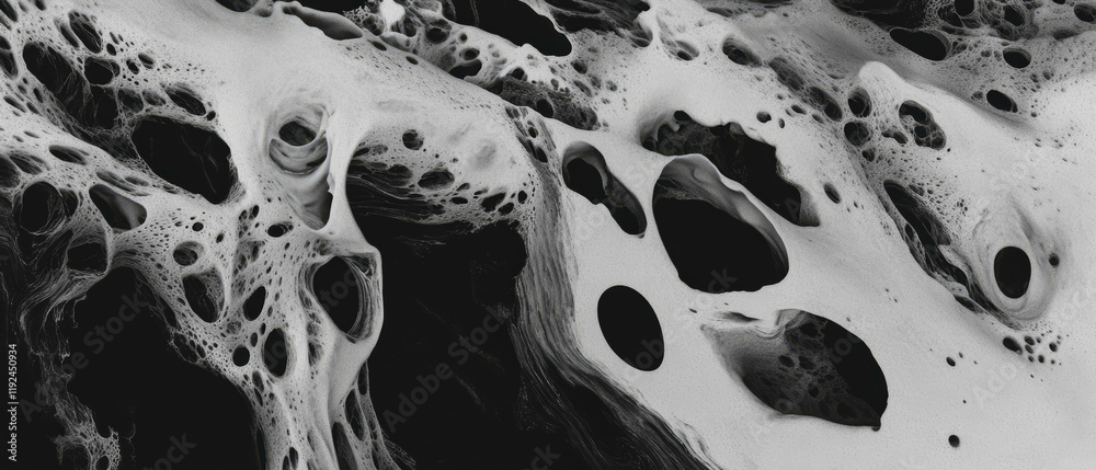 Aufkleber Patterns collide and interact in a dynamic display of visual chaos, featuring abstract forms