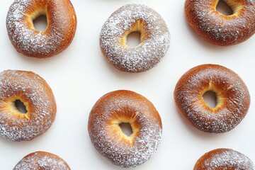 A plate of sweet treats with a generous coating of powdered sugar