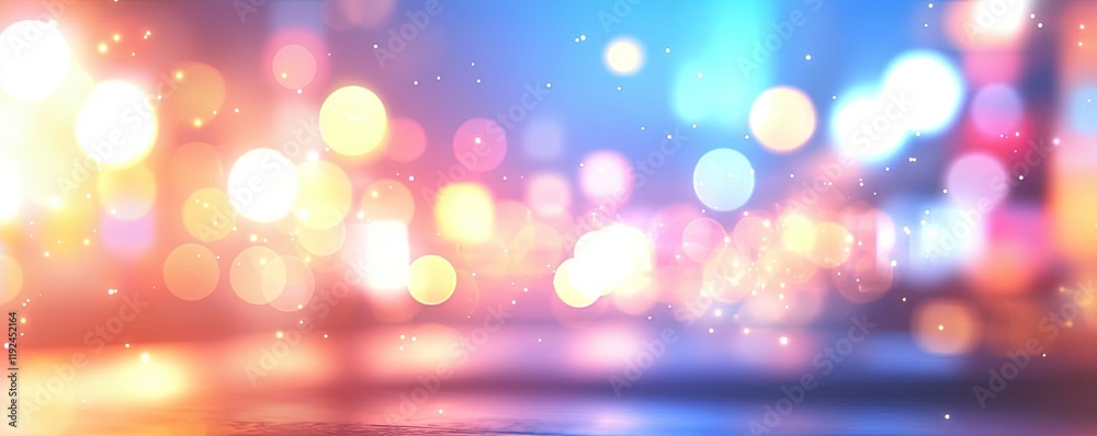 Aufkleber Blurred abstract background idea. A vibrant abstract background featuring colorful blurred lights and bokeh effects.
