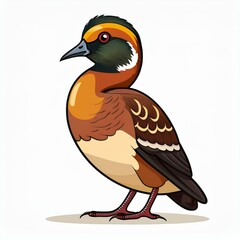 American wigeon hornet flat design. isolated on white background