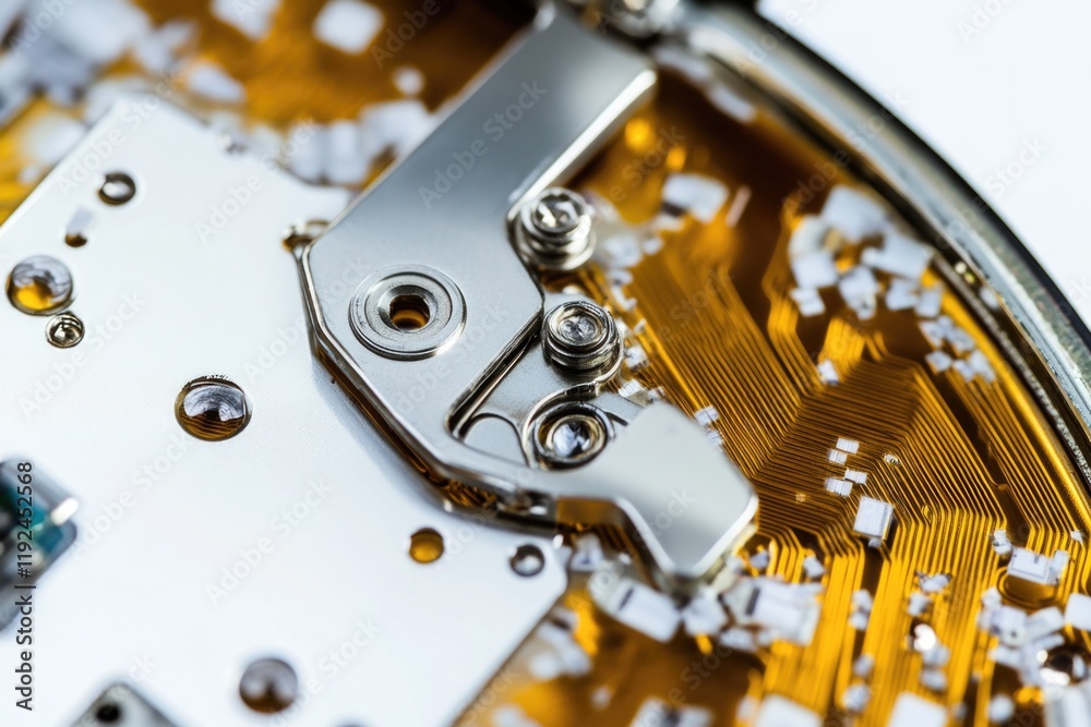 Poster Close-up view of an electronic circuit board with components and wires