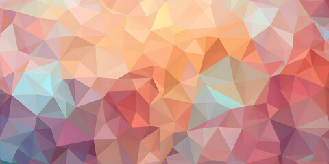 Obraz premium Abstract polygonal background. Low poly gradient background. Crystal polygon background. AI generated image, ai.