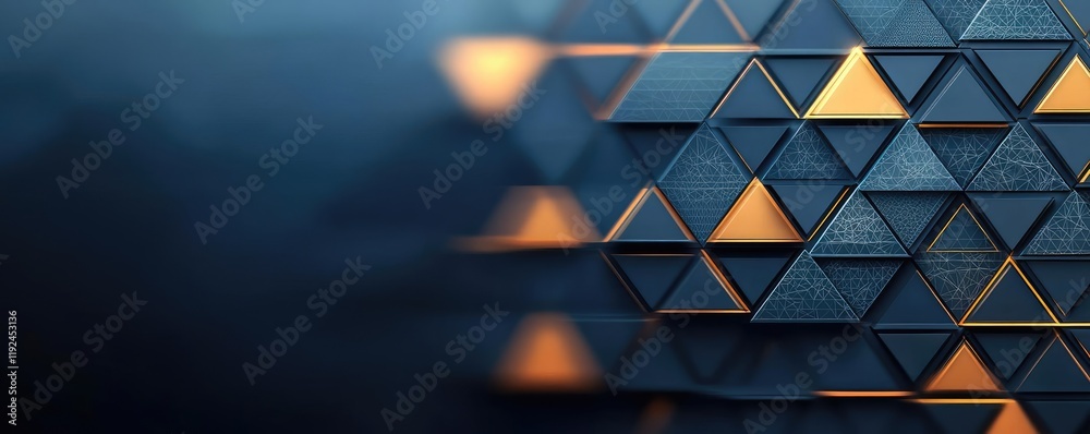 Aufkleber Triangle abstract background concept. Abstract geometric pattern with triangles and gradients highlighting modern design elements.
