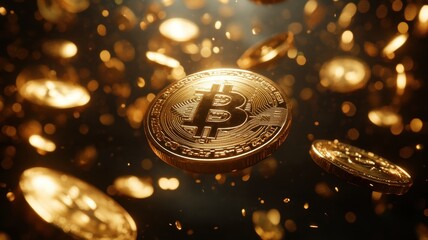 Obraz premium Bitcoin market turbulence unpredictable spikes and standards in financial analysis cryptocurrency digital economy