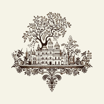 Adobe Illustrator henna tree Artwork