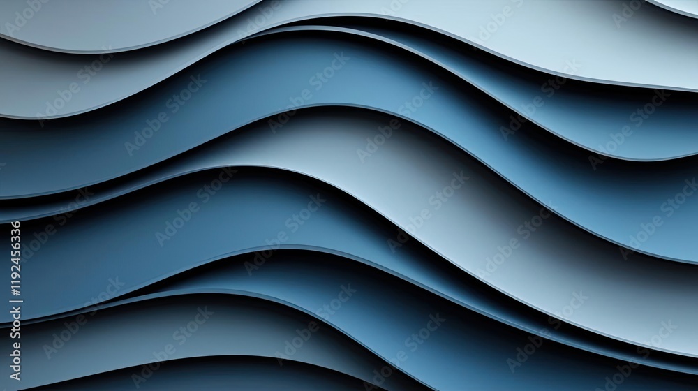 Aufkleber Cloudy abstract background concept. Abstract wave pattern in shades of blue, ideal for backgrounds or design projects.