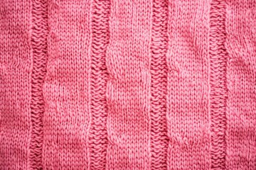 Pink wool forming a cable knit pattern creating a soft textured background, perfect for winter or fashion designs