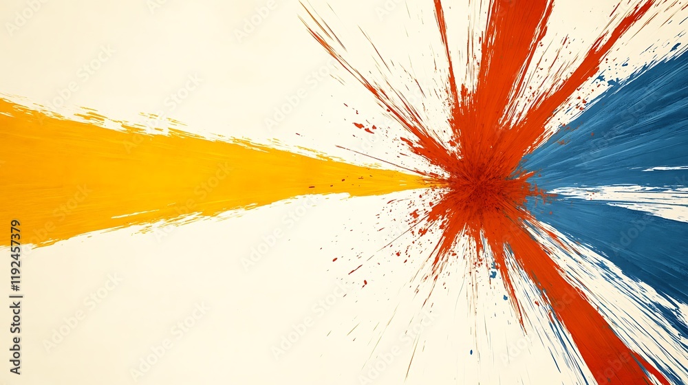 Poster clean bold vector design with colorful splashes and style