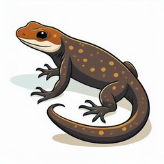 Fototapeta premium Alpine newt flat design. isolated on white background 