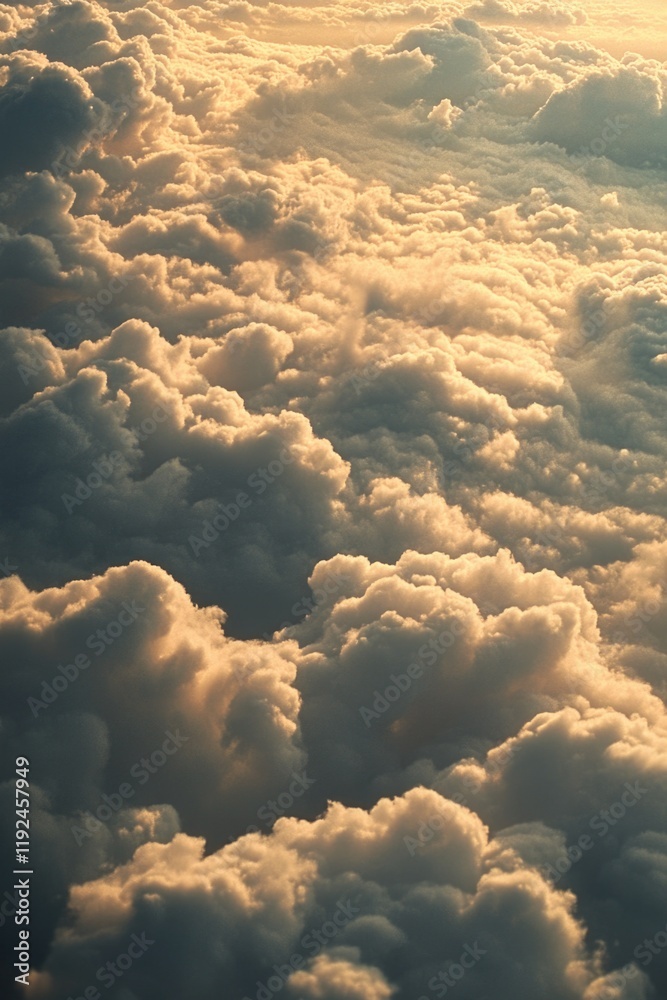 Aufkleber view of clouds from the perspective of an airplane window