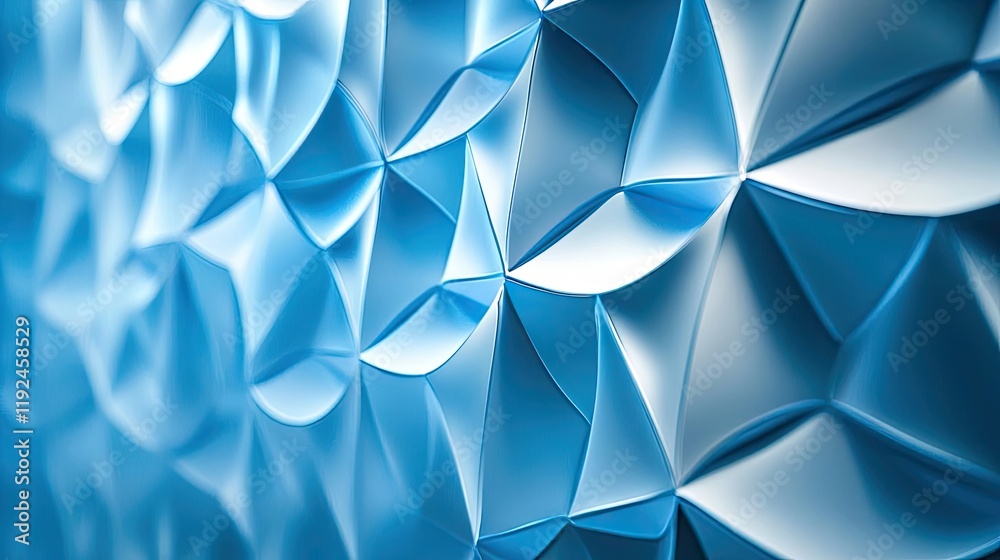 Aufkleber Triangle abstract background concept. A close-up of a textured blue background with intricate geometric patterns