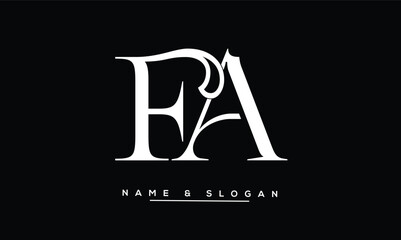 FA, AF Abstract Letters Logo Monogram